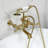 Kingston Brass Vintage Three-Handle 2-Hole Tub Wall Mount Clawfoot Tub Faucet with Hand Shower-90275519