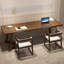 Bureau rectangulaire en bois massif noyer-109518911
