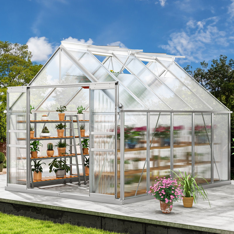 Serre en polycarbonate Balconera, 122.4", Argent argent