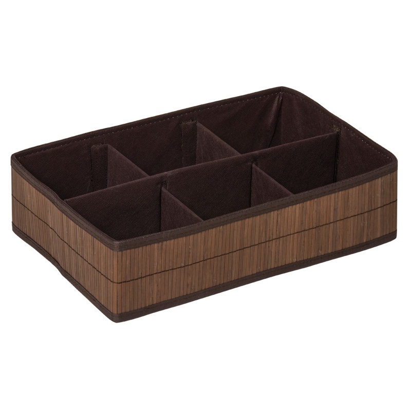 Waldo Plastic Storage Bin, Dark Brown