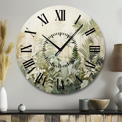 Horloge murale rétro Jungle Landscape I - Jungle