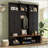 62.2" Entryway Hall Tree with Bench, Top Cubbies & Bottom Storage-129045979