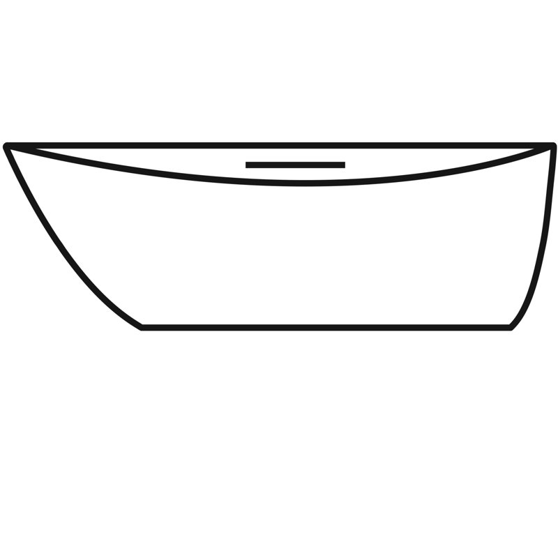 BE 66'' L Freestanding Soaking Bathtub, Brushed Nickel, Glossy White