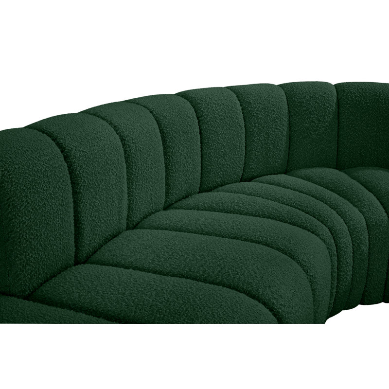 Canapé et méridienne rembourrés Hrishaan, Boucle verte