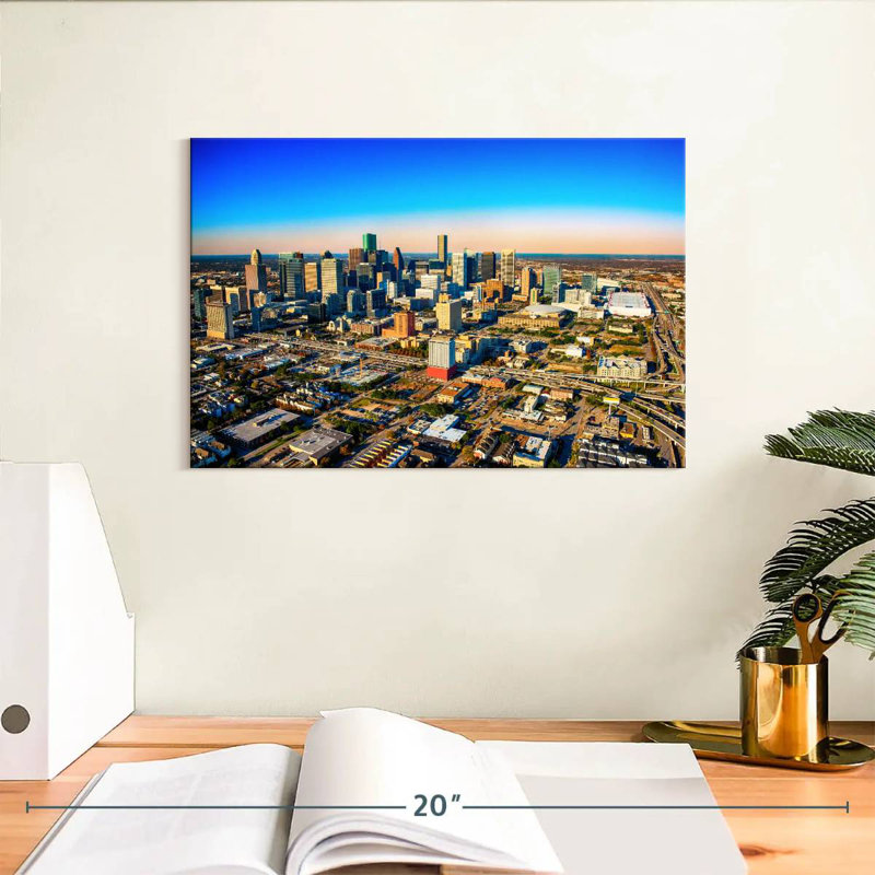 Houston Cityscape View, 8" H x 12" W
