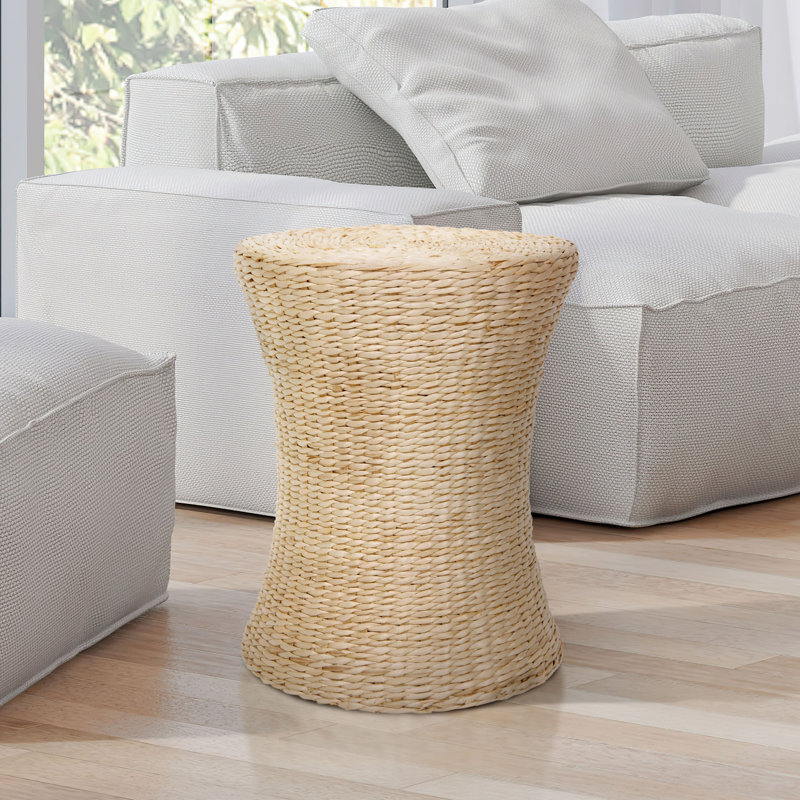 Tabouret d'appoint en rotin, Naturel