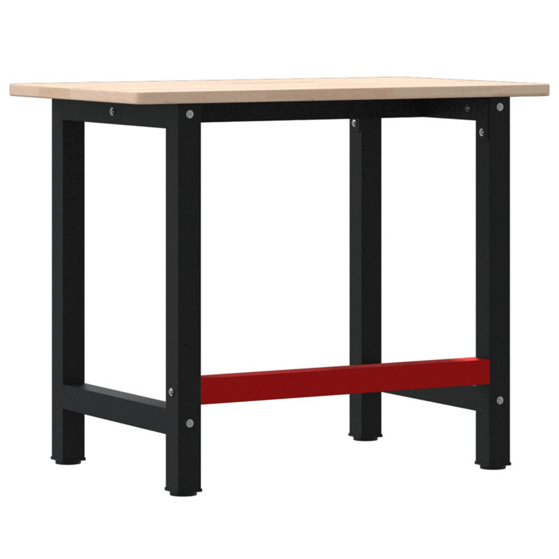 Solid Wood Top Workbench, Oak Wood, 81.5 cm H x 100 cm W x 60 cm D