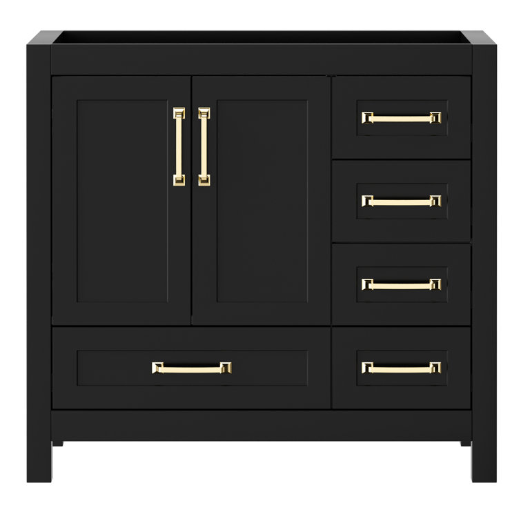 36" Single Bathroom Vanity Base Only Without Sink Top