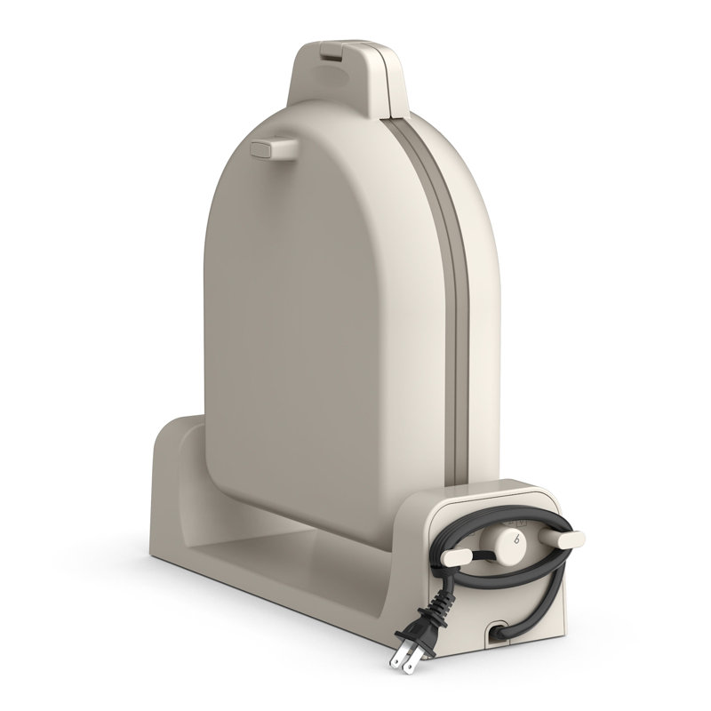 Bella Flip-N-Store Ceramic Waffle Maker, Oatmilk
