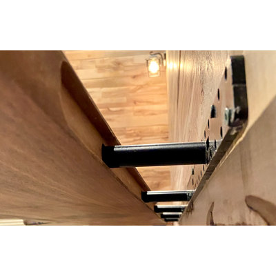 Custom Narrow Live Edge Wood Rustic Floating Wall Shelves - Premium Hardwood Live Edge Floating Shelves