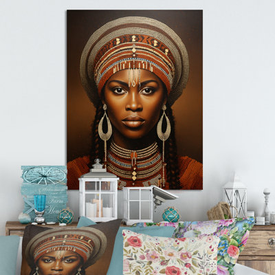 «World Cultures», décoration murale en métal «Samburi Beauty III» afro-américaine