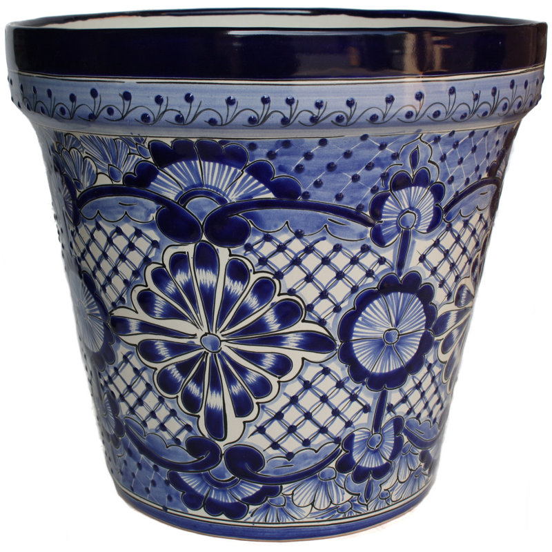 Pot de jardin en céramique Jayaval TalaMex, H 9,5 po x l 10,5 po x P 10,5 po