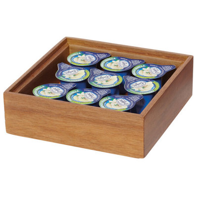 GET Enterprises WB-662WD-GA Urban Renewal 6" X 6" X 2" Square Wood Display Box WS-375WB662WDGA