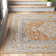 Kissena Machine Washable Oriental Burnt Orange Area Rug