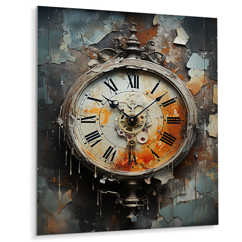 " Clock Industrial Chic I " by Designart, 32" H x 16" W x 1" D