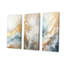 Ensemble de salon art mural abstrait beige et bleu or et océan-52229574-52229626