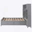 Lit double en bois avec armoire et tablette tout-en-un-120841704