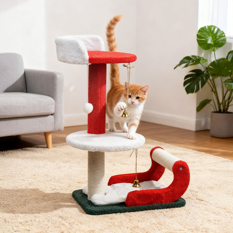 Cat Tree / Condo, 60cm H x 40cm W x 30cm D, Red