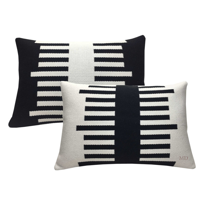 Coussin en coton Houndstooth