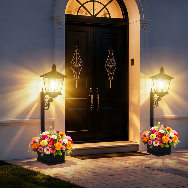 2in1 Solar Planter Garden Light, Warm Glow Waterproof Outdoor Solar Lamp, Freestanding or WallMounted Decorative Light for Front Porch, Yard & Patio, Ideal Gift for Gardeners & Homeowners