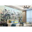 Murale abstraite paysage urbain pastel floral pastel abstrait-501957059