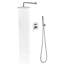 Wall Mounted Shower Up Kit With Stainless Steel 10" Rain Head & Handheld - 2 Way Balance Valve Brushed Nickel For Bathroom High Faucet-121077201