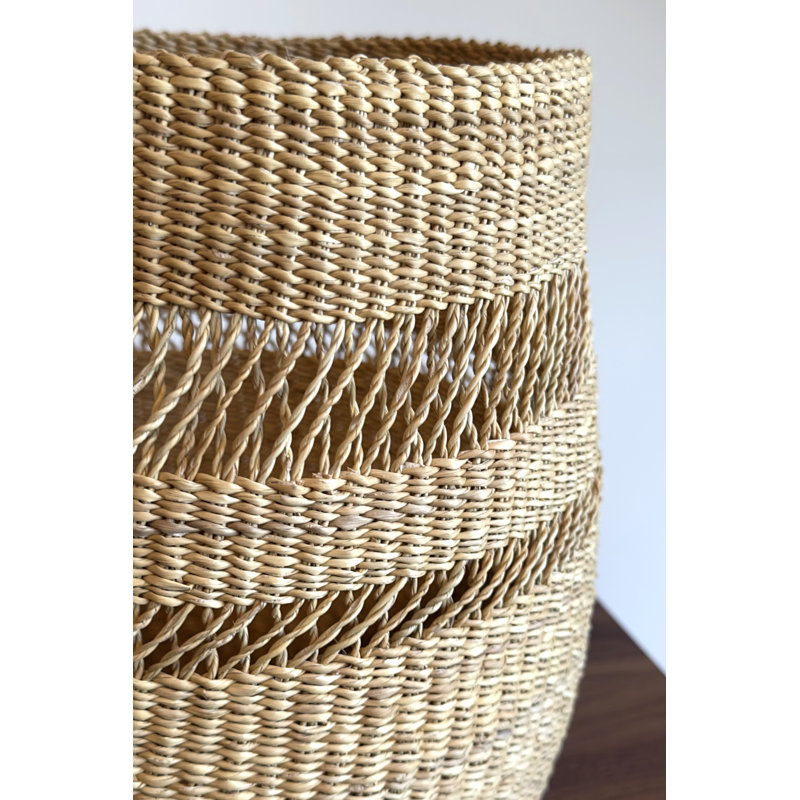 Panier à fleurs en tissage mélangé