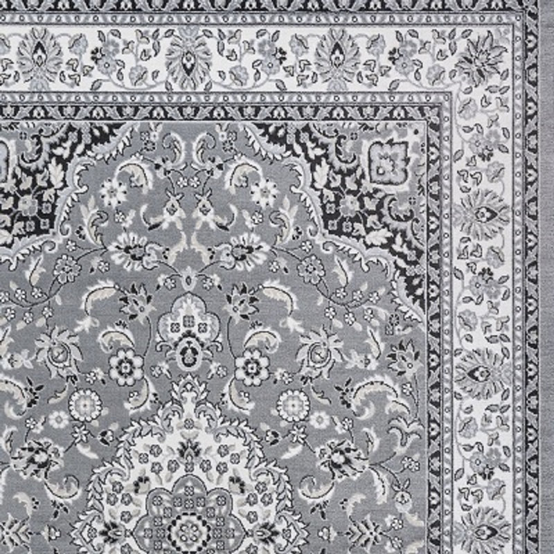 Tapis gris / crème Arignote, Tapis de couloir 2 pi x 8 pi