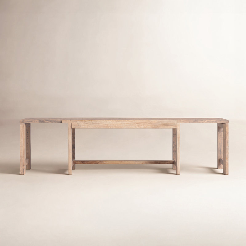 Wilmington Solid Wood Bench, Natural