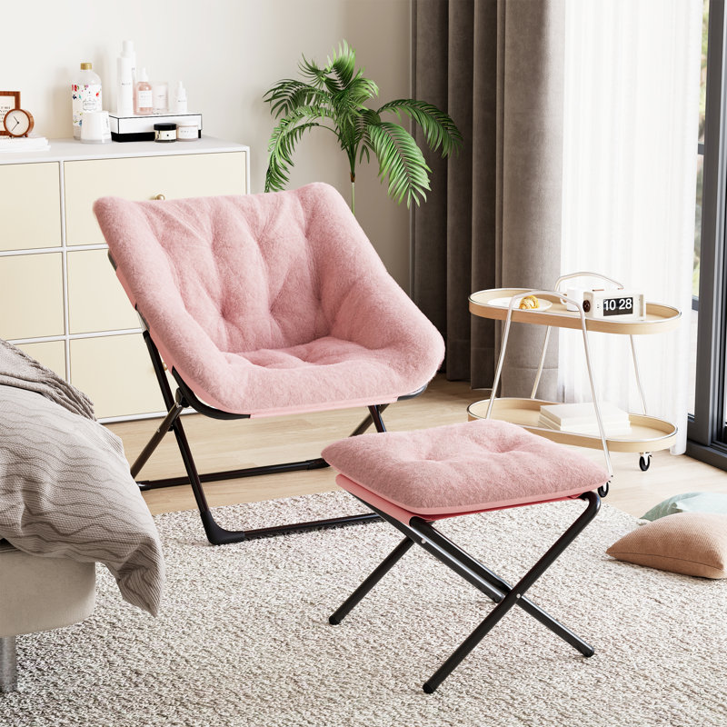 Upholstered Accent Chair, Pink
