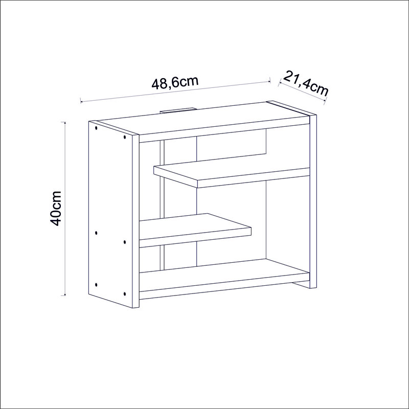 Locelso Floating Shelf, White