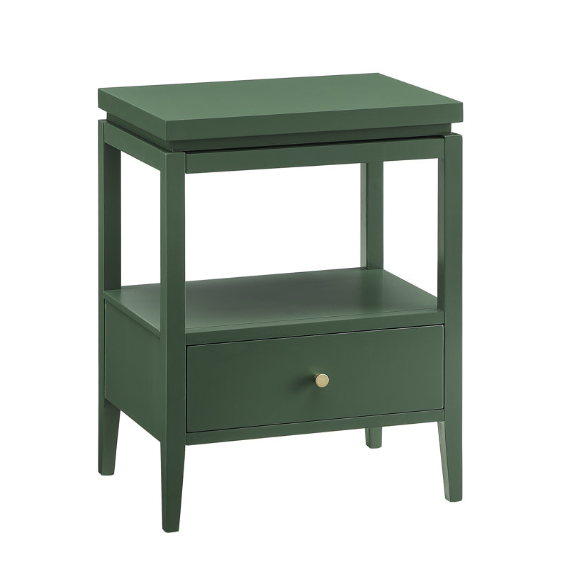 Table de chevet 1 tiroir, Vert antique