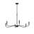 Ilia 6-Light Matte Black Large Chandelier-127380336
