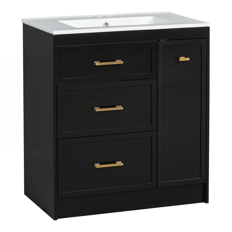 30" Bathroom Vanity Set, Black