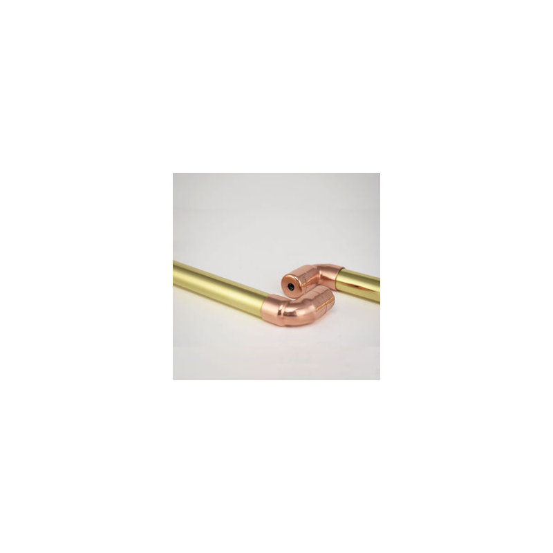 Brass U-Pull Handle With Copper Detail