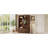 48.7-Inch Farmhouse Hall Tree with Bench and 4 Hooks, Classic Brown Engineered Wood Coat Rack
