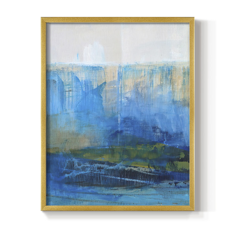 Bay Walk II, reproduction encadrée - bois massif, H 14 po x l 11 po, Or