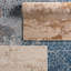 Tapis rectangulaire bleu / gris en laine / viscose touffeté à la main-90704473