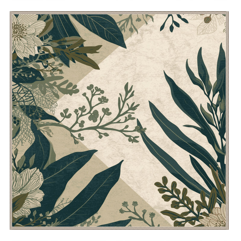 Machine Washable Pantelis Garden Floral Rug in Beige – Beige Binding, 4' Square