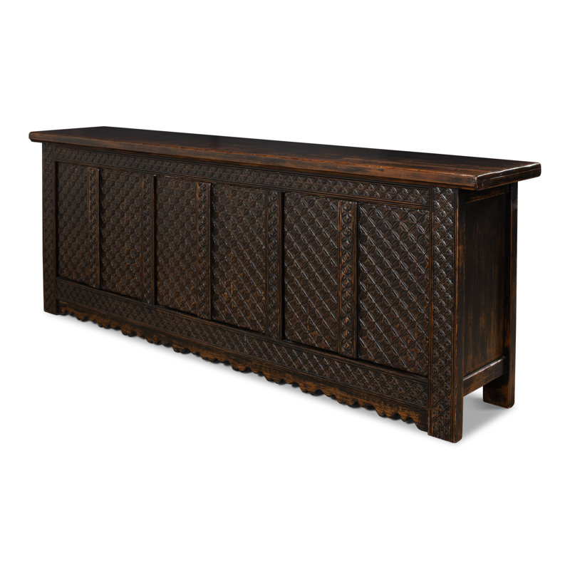 Persian 98'' Solid Wood Sideboard, Dark Brown