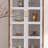 White + Burlywood Solid Wood Display Cases