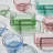 Pyrex Simply Store Tinted 6-Piece Round Glass Storage Container Set with Mixed Color Lids (3 Containers with 3 Lids)