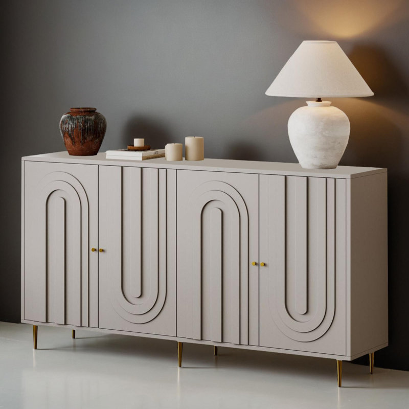 Console de 60 po pour le couloir, Gris