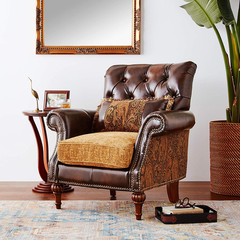 Annalina Faux Leather Armchair