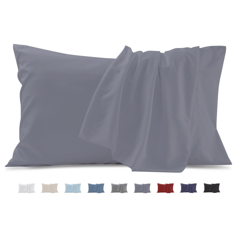 Double Brushed, Skin-Friendly Pillowcase set, Queen Pillow Case, Steel Gray