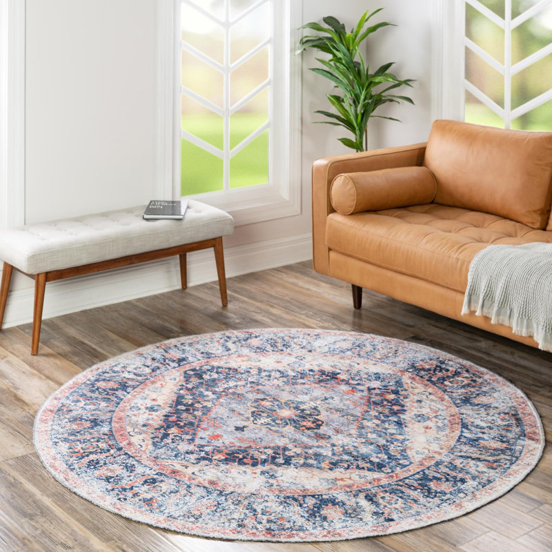 Nycholas Oriental Indoor Rug, Round 6'