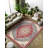 Marisol Burgundy Beige Gray Oriental Machine Printed Cotton Polyester Area Rug-1442860700