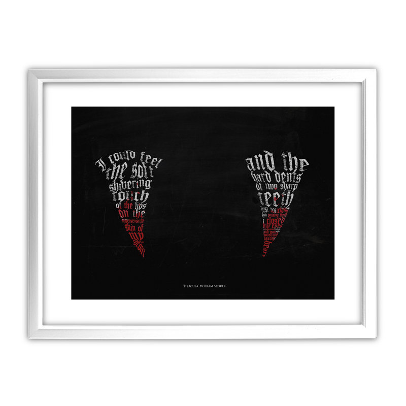 Bram Stoker - Single Picture Frame Print, White