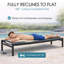 Chaise longue d'extérieur Kozyard, structure en aluminium et tissu textilène, chaise longue inclinable réglable pour la piscine, les bains de soleil et la cour arrière grise-9711283