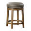Ensemble de 2 tabourets pivotants ronds à hauteur de comptoir, chaise de style transitionnel pivotant à 360 degrés-101908717